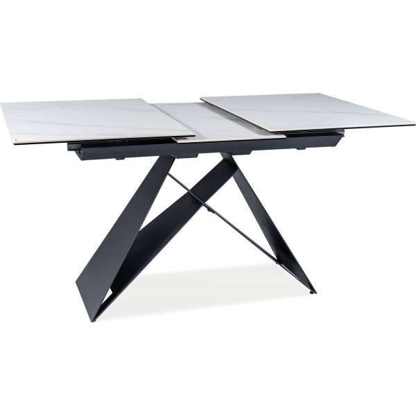 Westin matbord 120-160 cm - Vit/svart