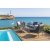 Ipanema Outdoor-Lounge-Set aus Teakholz und Olefin-Stoff mit Sofa, 2 Sesseln und Couchtisch - Grau