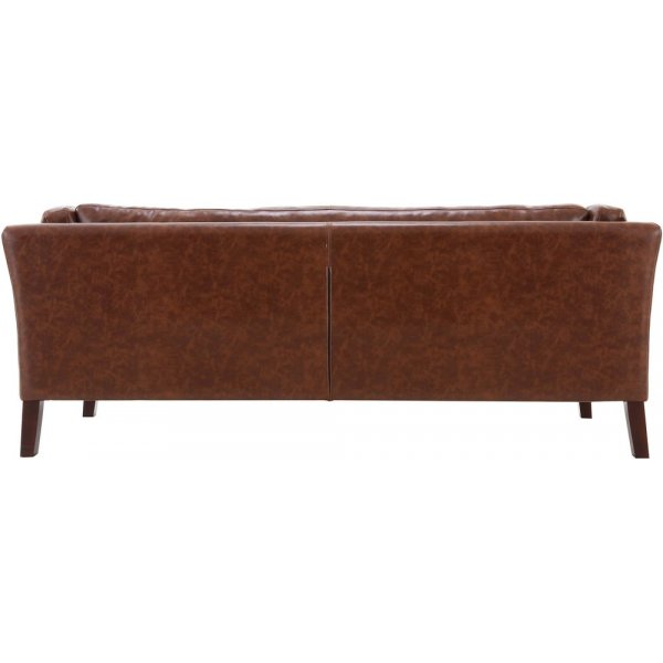 Soffa 3-sits brun vintage PU 198 cm - Heritage