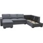 U-soffa Solna v�ndbar - 309 cm - m�rkgr�