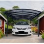 Carport 17 m� aluminium kanalplasttak 570x303 cm byggsats