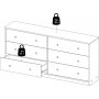 Byr� vit med 6 l�dor 143 cm bred