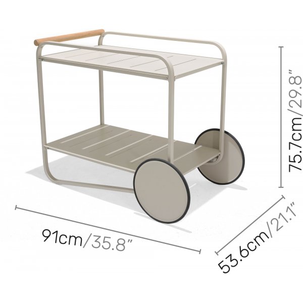 Lifestyle Garden Portals - Servierwagen in Beige Lifestyle Garden Portals - Servierwagen in Beige