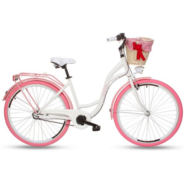Cykel Colours 28\\\" - 3 vxlar - vit/rosa