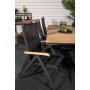 Maglehem Matgrupp (160x90) - Svart/Natur - 8 Stolar