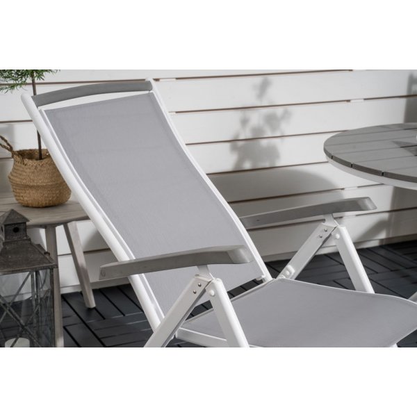 Tammisaaren asentotuoli - Valkoinen/harmaa