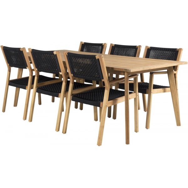 Charlottenberg Matgrupp (220x100) - Natur - 6 Stolar