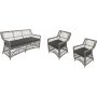 Provence 3-sits soffa med 2 st ftljer i konstrotting + Rengringsspray fr utembler