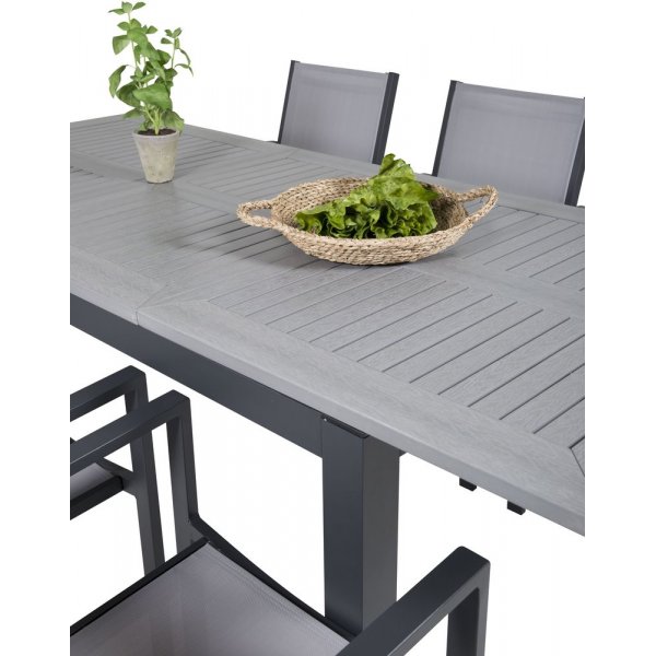 Ekenäs Matgrupp (152x90) - Svart/Grå - 6 Stolar Ekenäs Matgrupp (152x90) - Svart/Grå - 6 Stolar