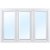 PVC-fönster - 3-glas - 3-luft - Inåtgående - U-värde 0.96