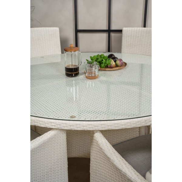 Frubol Matgrupp (150) - Vit - 6 Stolar