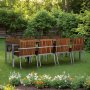 Alva matgrupp inkl. 8 stolar - Teak / Galvaniserat stl