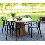 Spisegruppe Salt teak: Teakbord ca. 120 cm inkl. 4 Thornet stelstole