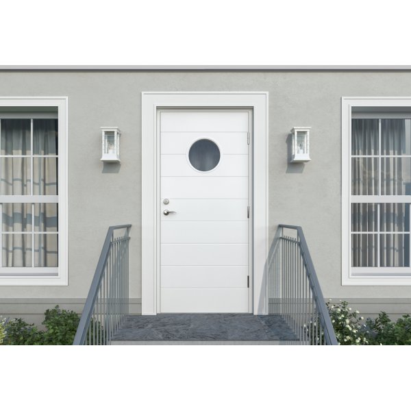 Haustür Patricia - mit rundem Fenster Haustür Patricia - mit rundem Fenster