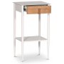 Flash s�ngbord - Vit/oljad ek