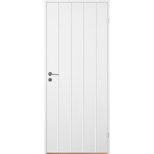 Innerdörr Bornholm - Kompakt dörrblad med spårfräst dekor X1 + Handtagskit - Matt