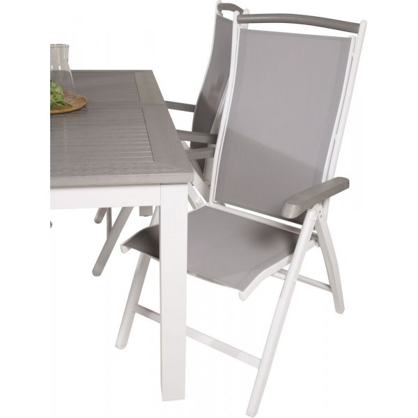 Ekenäs Matgrupp (160x90) - Vit/Grå - 4 Stolar Ekenäs Matgrupp (160x90) - Vit/Grå - 4 Stolar