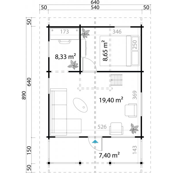 Fritidshus Ivar B - 36,9 m² Fritidshus Ivar B - 36,9 m²