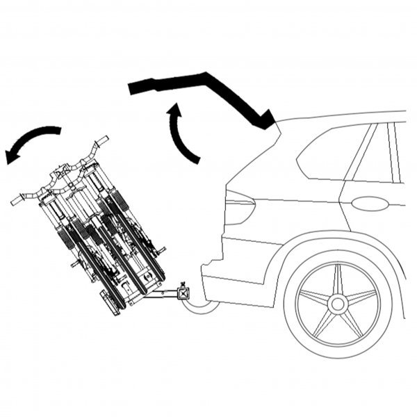 Cykelh�llare bil med lyse | F�r 3 cyklar