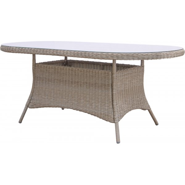 Gartentisch - Menton | 180x100cm | Natur | Oval Gartentisch - Menton | 180x100cm | Natur | Oval