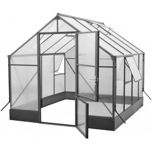 Läs mer om Växthus Toppa 7,4m² - Med sockel + Växthusrengöring - Fristående växthus, Växthus