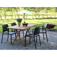 Spisegruppe Saltö teak: Klapbord i teak inklusiv 4 Alafors stelstole Spisegruppe Saltö teak: Klapbord i teak inklusiv 4 Alafors stelstole