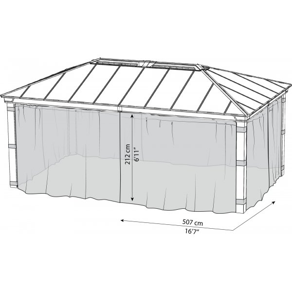 Canopia Myggnät För Dallas Paviljong 3,6 x 6 Canopia Myggnät För Dallas Paviljong 3,6 x 6