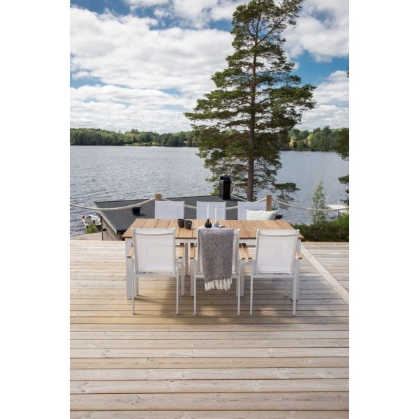 Maglehem matbord (210*100 cm) � Vit/Teak