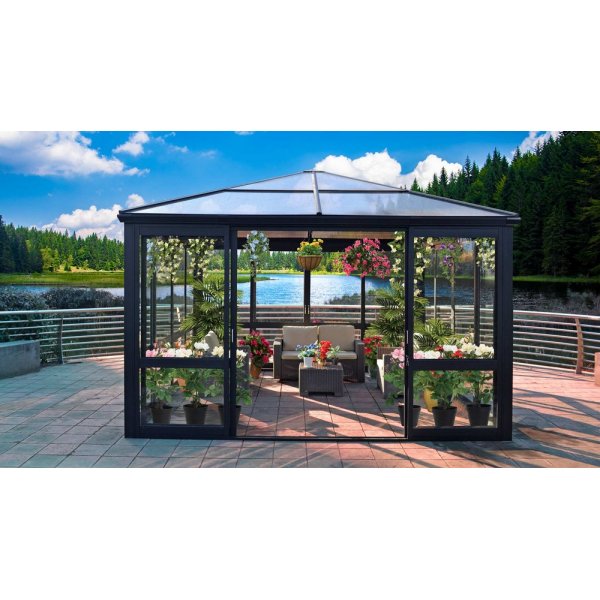 Sunrise Fristående Uterum - Svart 4 x 4 m - Yta 16 m² Sunrise Fristående Uterum - Svart 4 x 4 m - Yta 16 m²