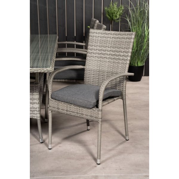 Holmstorp Matgrupp (200x100) - Gr� - 6 Stolar