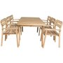 Malmby Matgrupp (180x90) - Natur - 6 Stolar