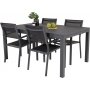 Holma Matgrupp (160x100) - Svart - 4 Stolar