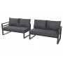 Modulsofa Mediolan med bord - Gr/mrkegr