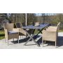 Scottsdale utematgrupp med 6 st ftljer och matbord 190 cm - Natur
