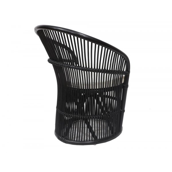 Narva fåtölj i rotting - Svart Narva fåtölj i rotting - Svart