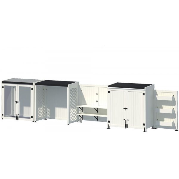 Modular Garden Vxthus 1.8m - Vitlackerad