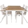 Dotorp Matgrupp (160x90) - Vit/Natur - 4 Stolar