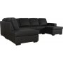 Solna U-sofa i sort PU A3D Solna U-sofa i sort PU A3D