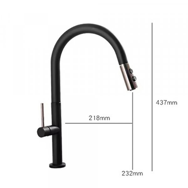 Keittin hana Tulip - musta/kulta