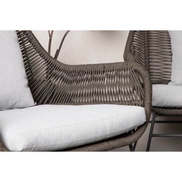 Loungegrupp Gr�/Brun med bord - Davao