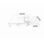 Helsingborg utf�llbar b�ddsoffa � M�rkgr� | 193 cm