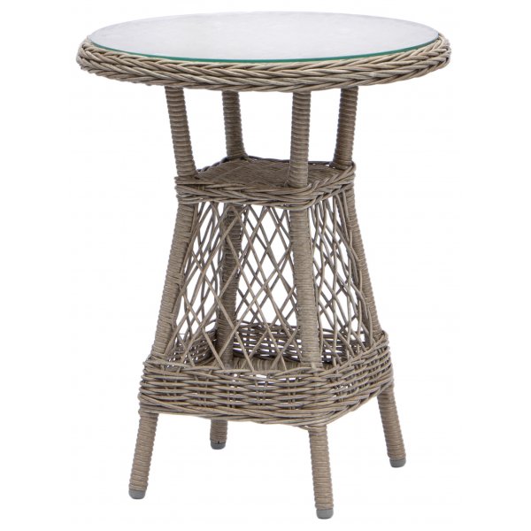 Loungegrupp utomhus konstrotting Holm�n - Beige/vit set