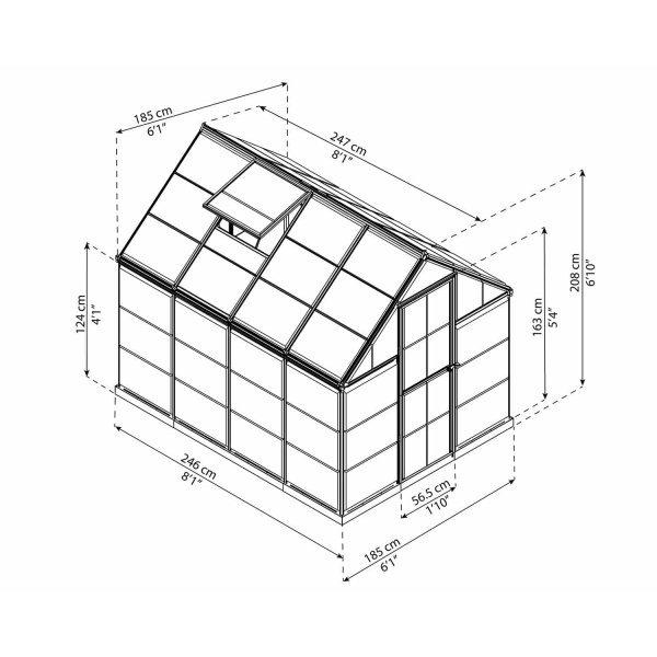 Växthus Harmony - 7,9 m² Växthus Harmony - 7,9 m²