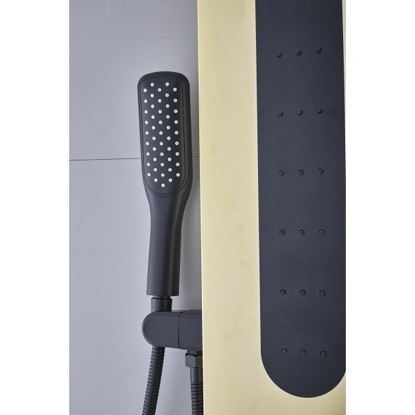 Duschpanel spegelguld och svart rostfritt stål - Zeri Duschpanel spegelguld och svart rostfritt stål - Zeri