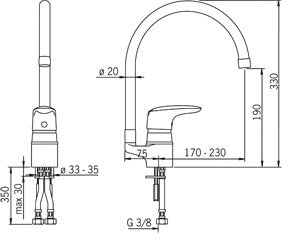 Oras Kksblandare Vega 1838F