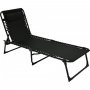 St�llbar sols�ng aluminium - Svart hopf�llbar solstol strand