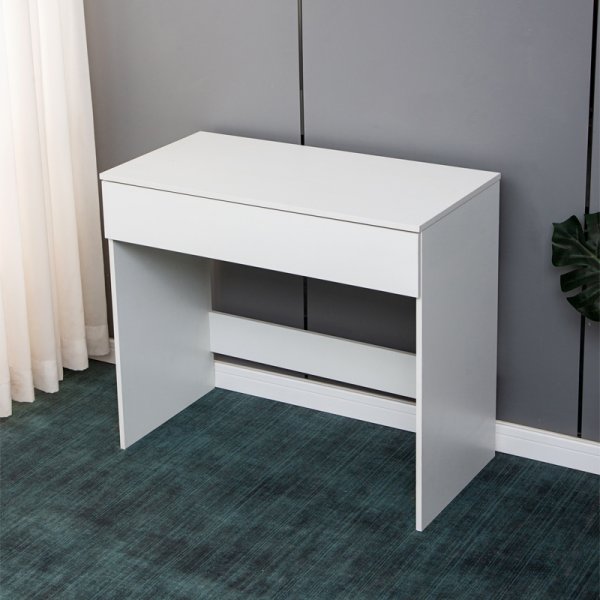 Sminkbord vitt med f�rvaring 90 cm bred