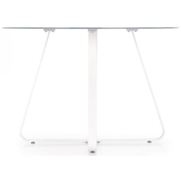 Raphael runt matbord 115 cm - Vit (Glas) / Metall