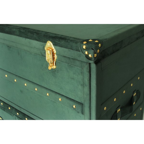 Petit Premium barsk�p med spegel - Gr�n sammet