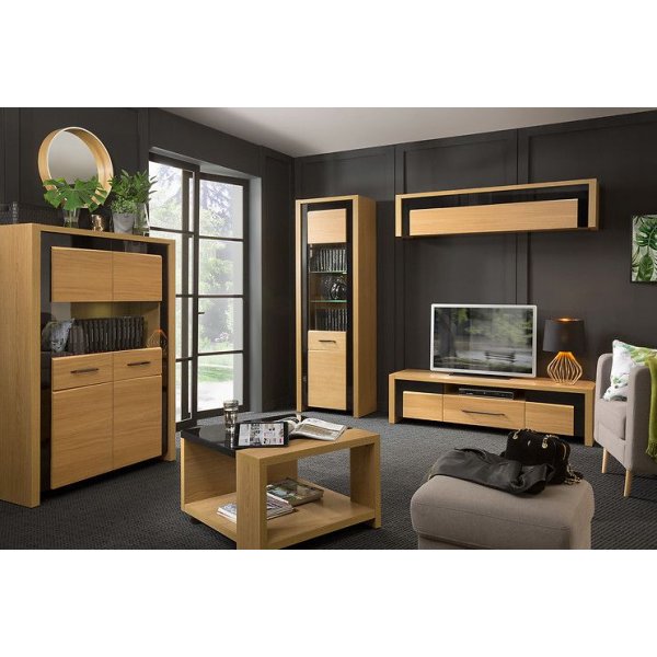 Manilla soffbord 70 x 70 cm - Ek/svart (H�gglans)